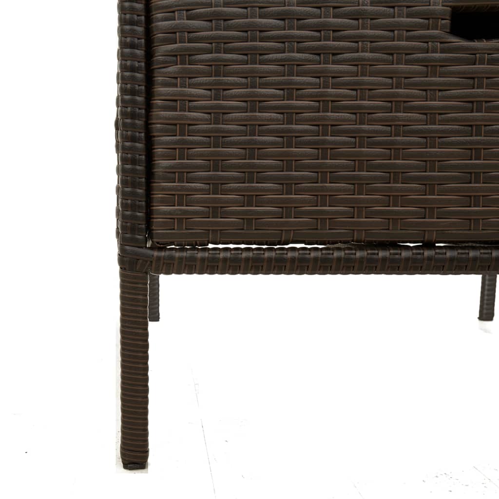 opbevaringsskab til haven 55x59x80 cm polyrattan brun