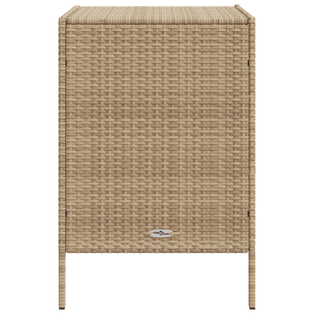 opbevaringsskab til haven 55x59x80 cm polyrattan beige