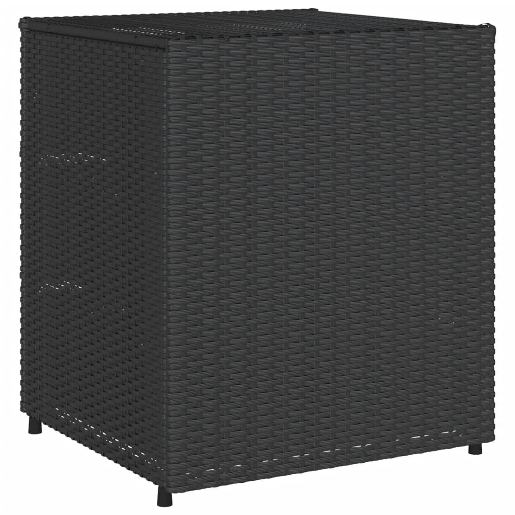 opbevaringsskab til haven 55x59x69 cm polyrattan sort