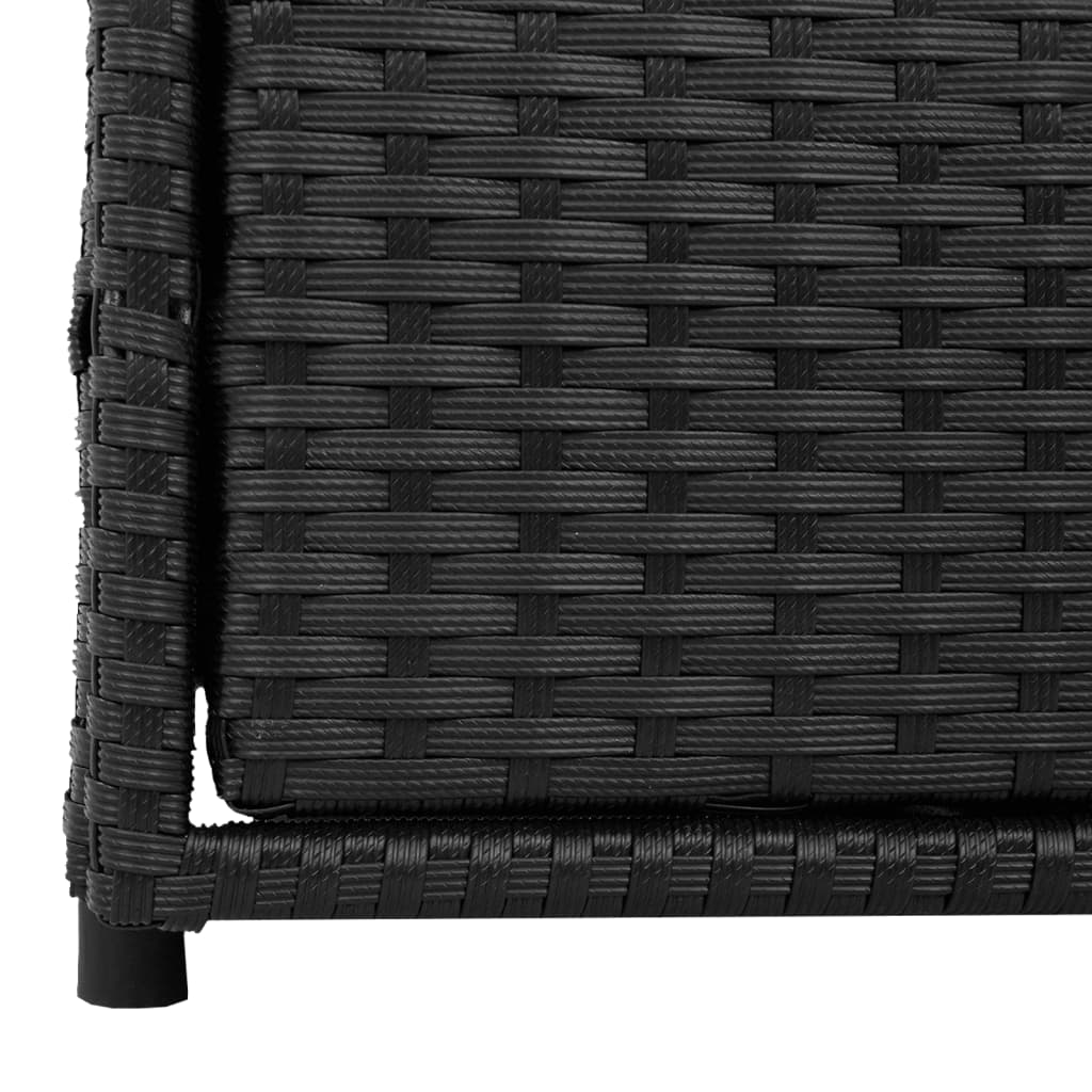 opbevaringsskab til haven 55x59x69 cm polyrattan sort