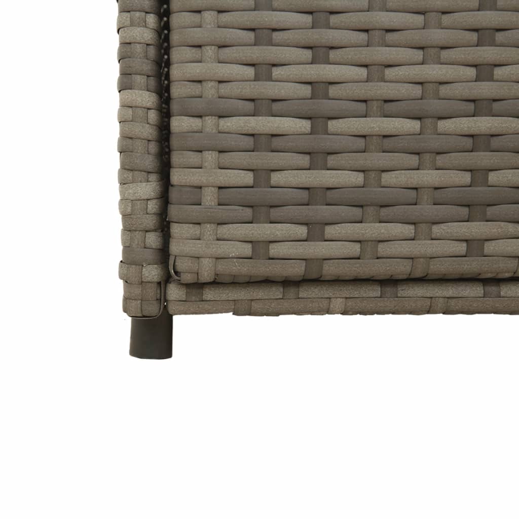 opbevaringsskab til haven 55x55x111 cm polyrattan grå