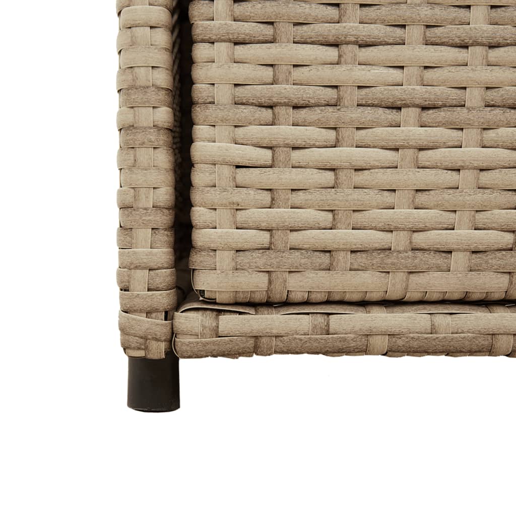 opbevaringsskab til haven 55x55x111 cm polyrattan beige