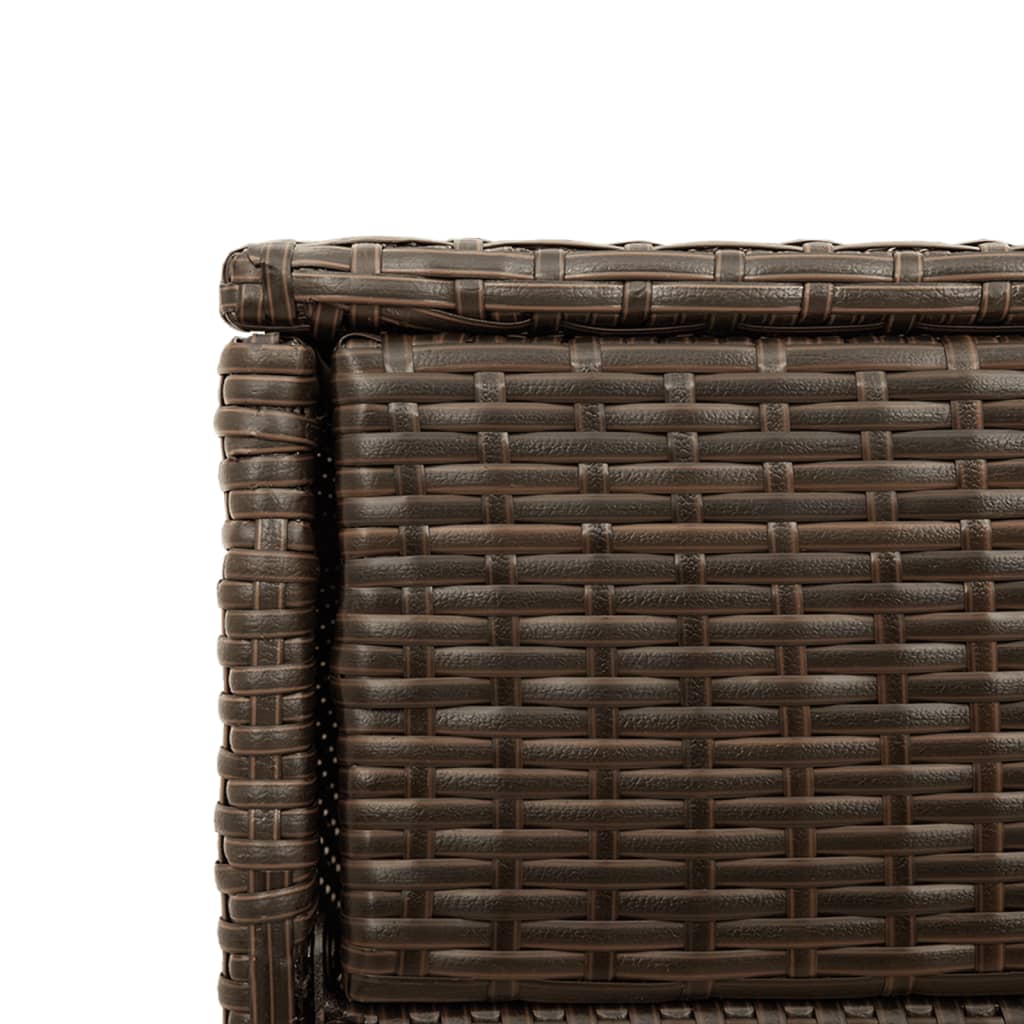 opbevaringsskab til haven 105x55x113 cm polyrattan brun