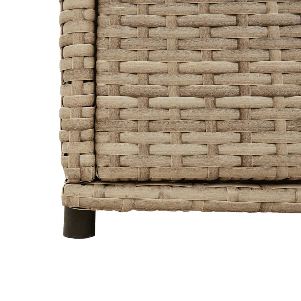 opbevaringsskab til haven 105x55x113 cm polyrattan beige