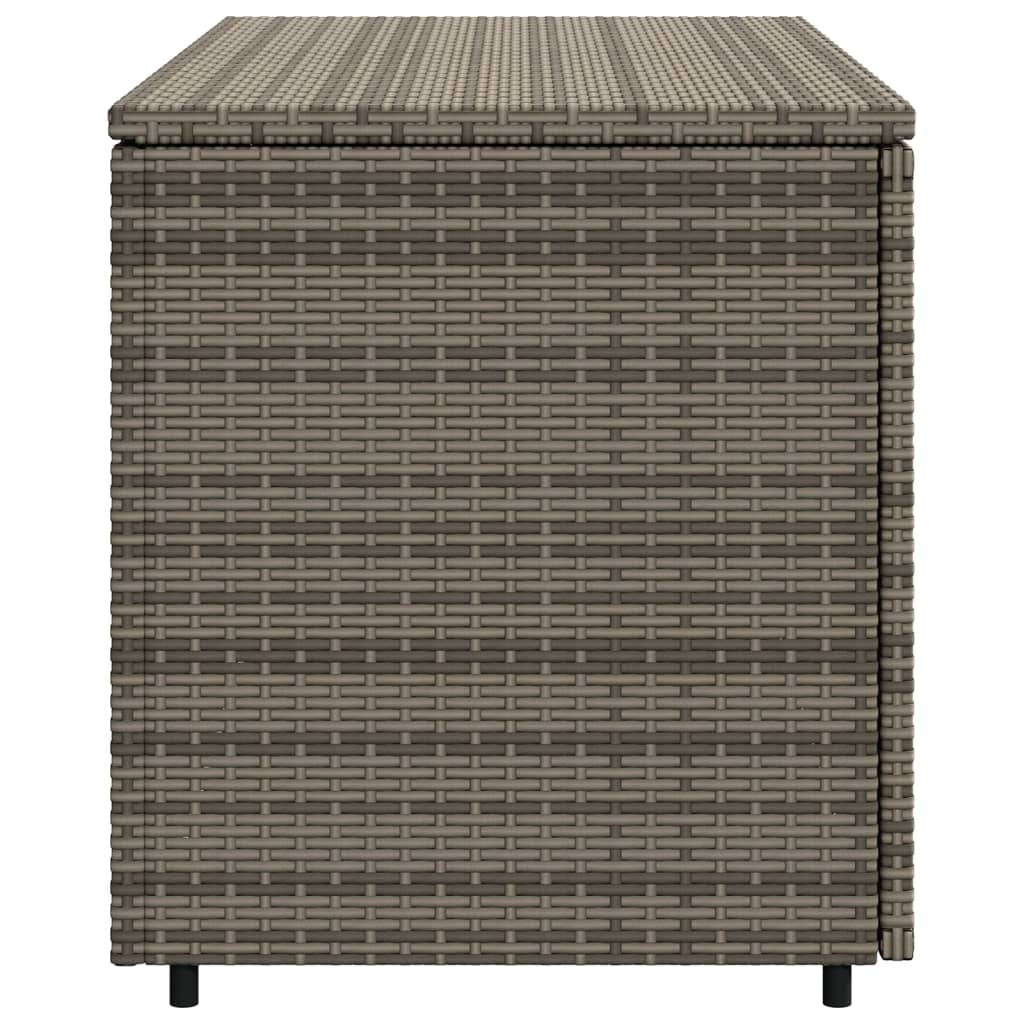 opbevaringsskab til haven 110x55x60,5 cm polyrattan grå