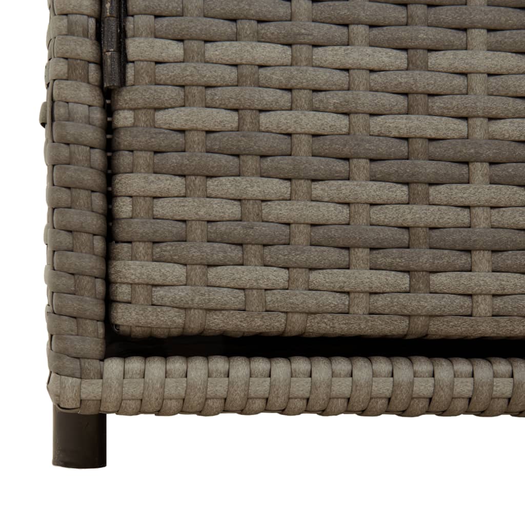 opbevaringsskab til haven 110x55x60,5 cm polyrattan grå