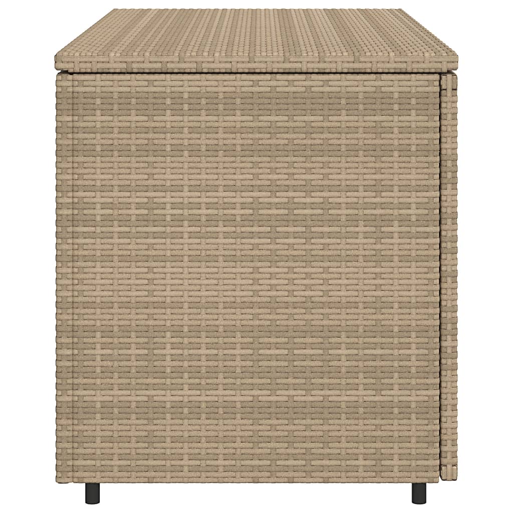 opbevaringsskab til haven 110x55x60,5 cm polyrattan beige