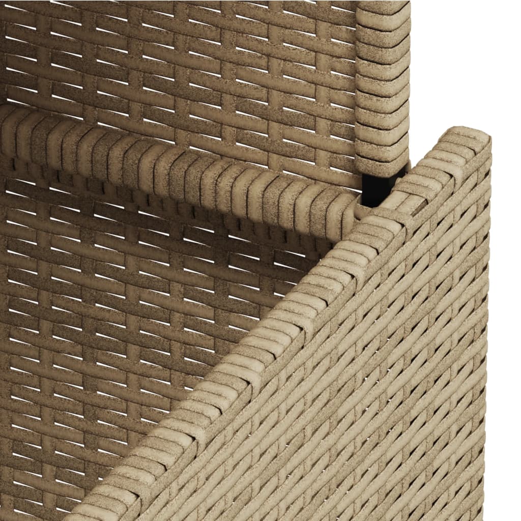 havebord 100x55x73 cm polyrattan og akacietræ beige