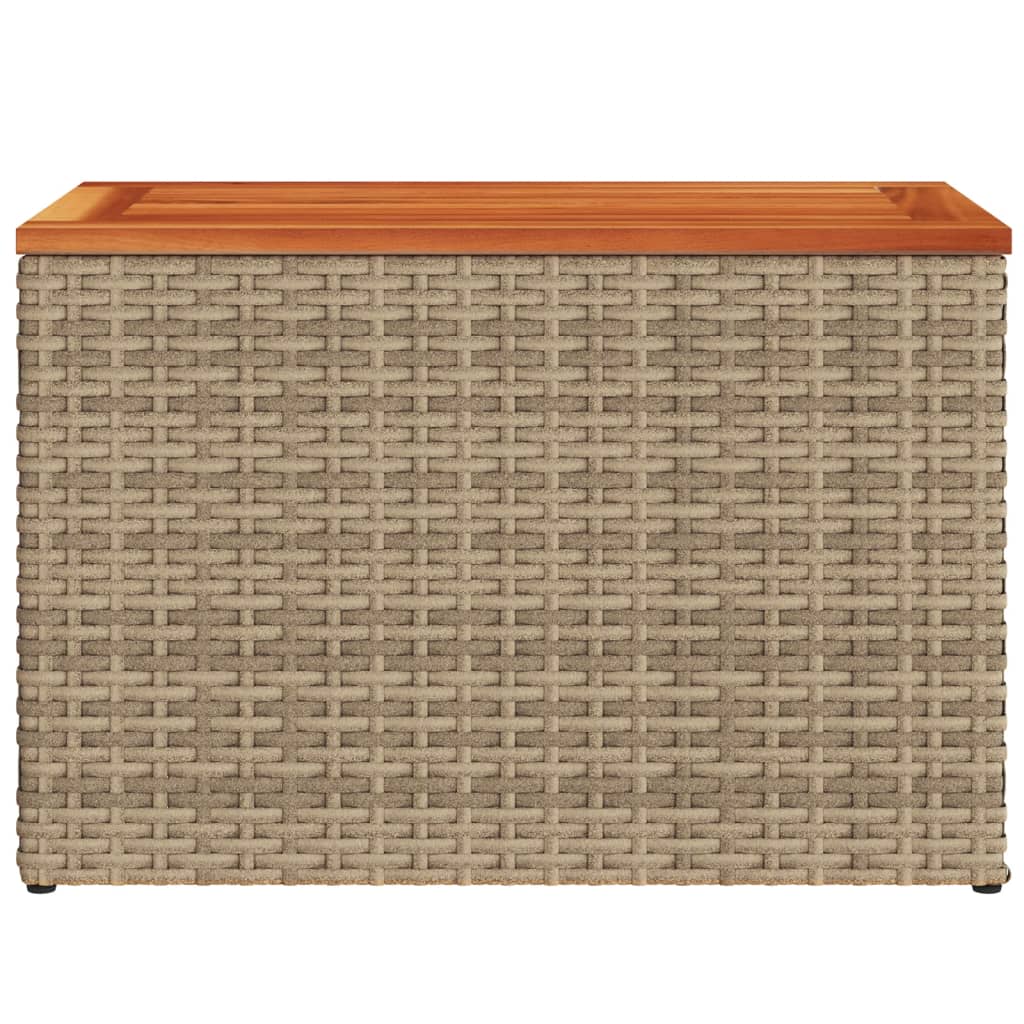 haveborde 2 stk. 55x34x37 cm polyrattan og massivt træ beige