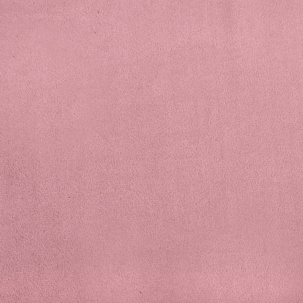 sengeramme med sengegavl 160x200 cm fløjl pink