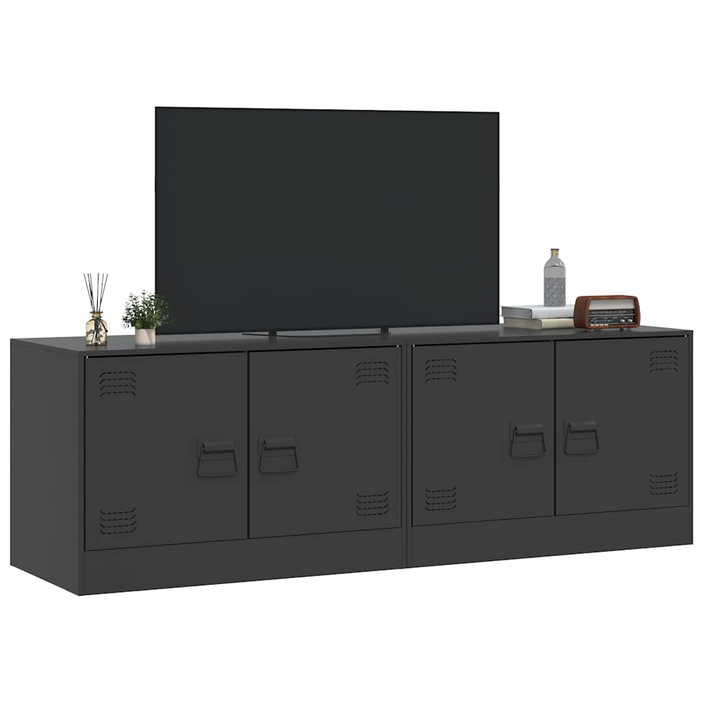 tv-borde 2 stk. 67x39x44 cm stål sort