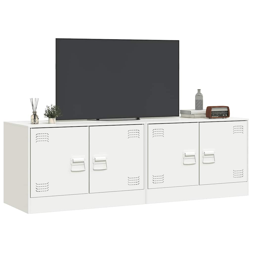 tv-borde 2 stk. 67x39x44 cm stål hvid