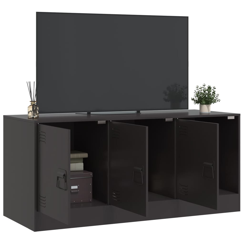 tv-bord 99x39x44 cm stål sort