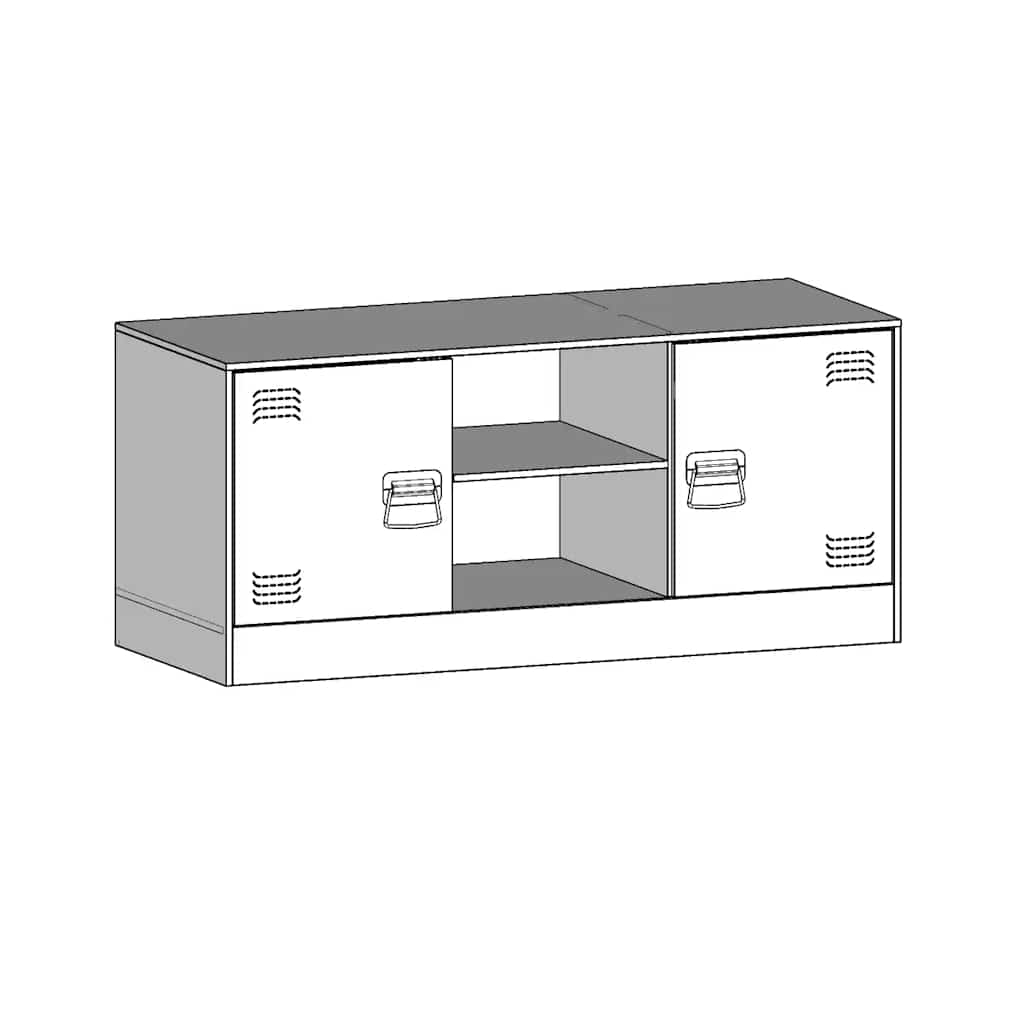 tv-bord 99x39x44 cm stål sort