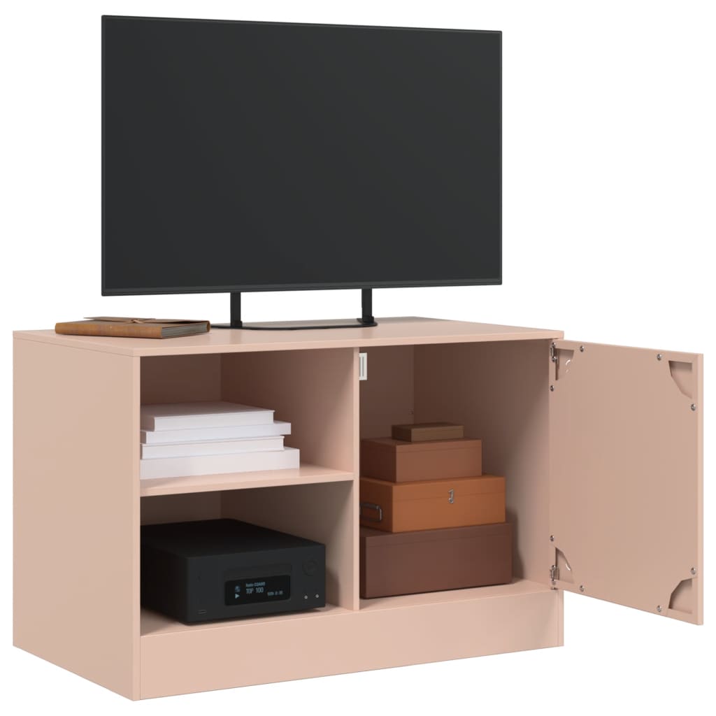 tv-borde 2 stk. 67x39x44 cm stål lyserød