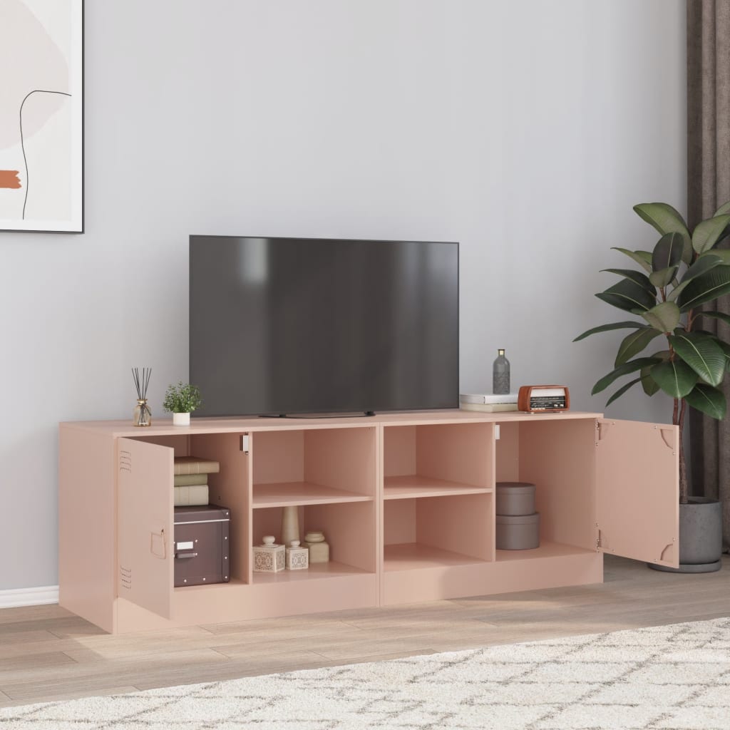 tv-borde 2 stk. 67x39x44 cm stål lyserød