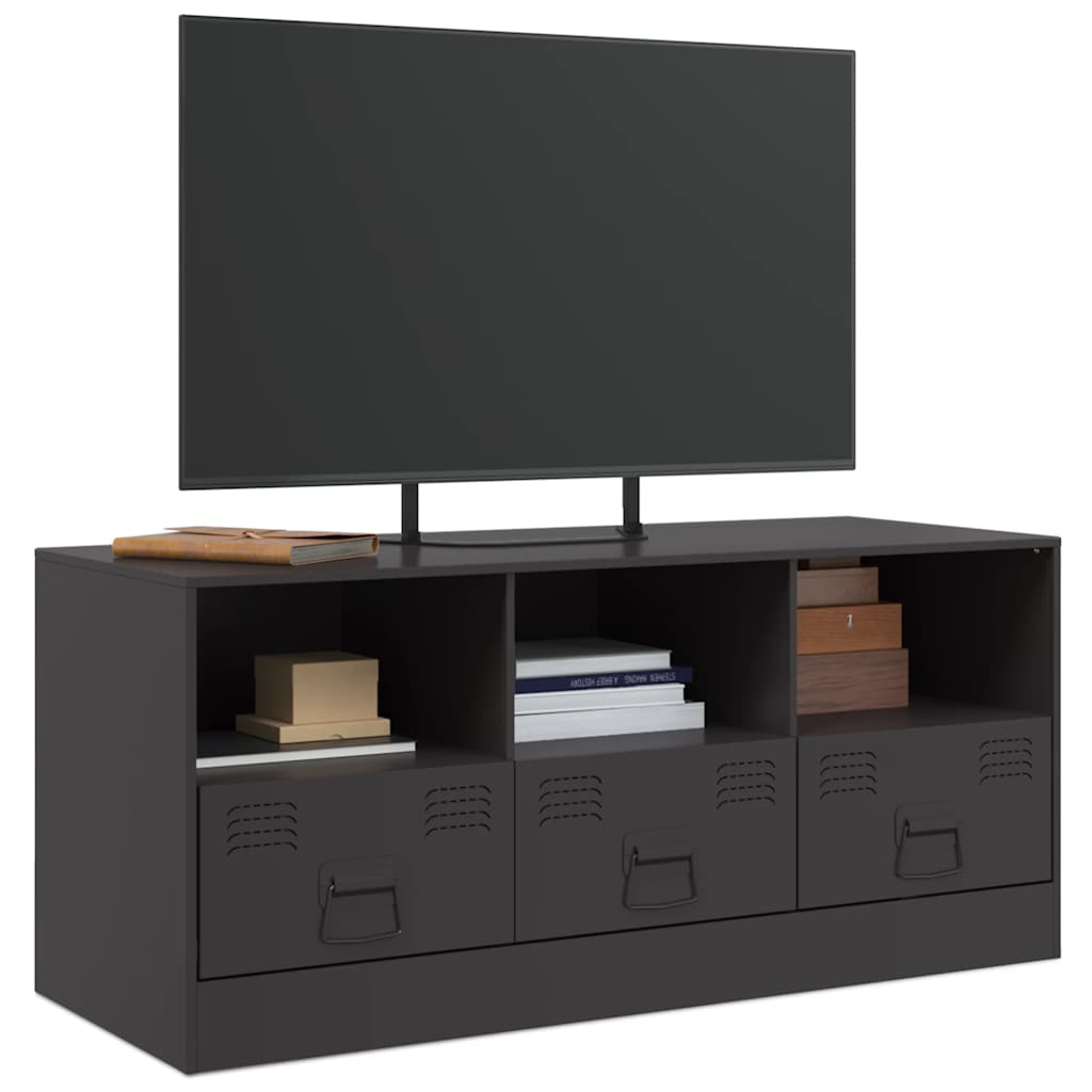 tv-bord 99x39x44 cm stål sort