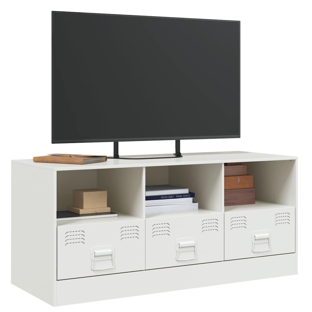 tv-bord 99x39x44 cm stål hvid