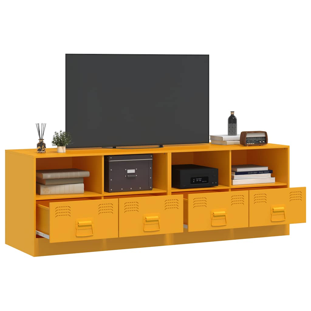 tv-borde 2 stk. 67x39x44 cm stål sennepsgul