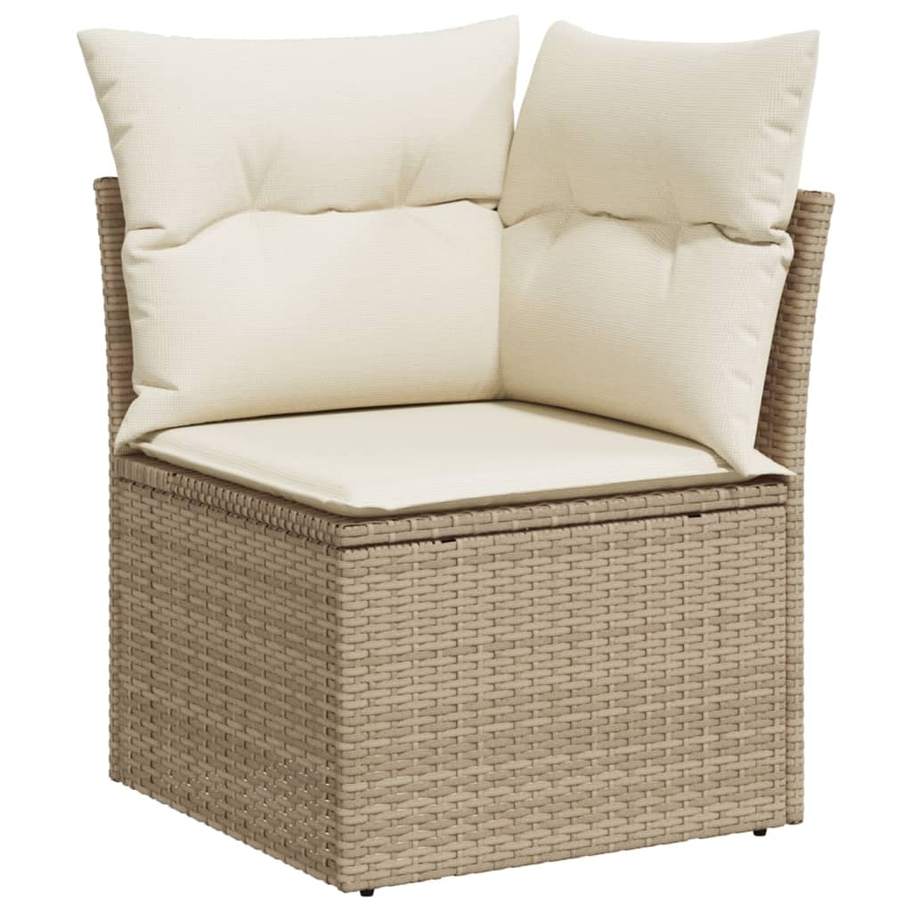 sofasæt til haven 11 dele med hynder polyrattan beige