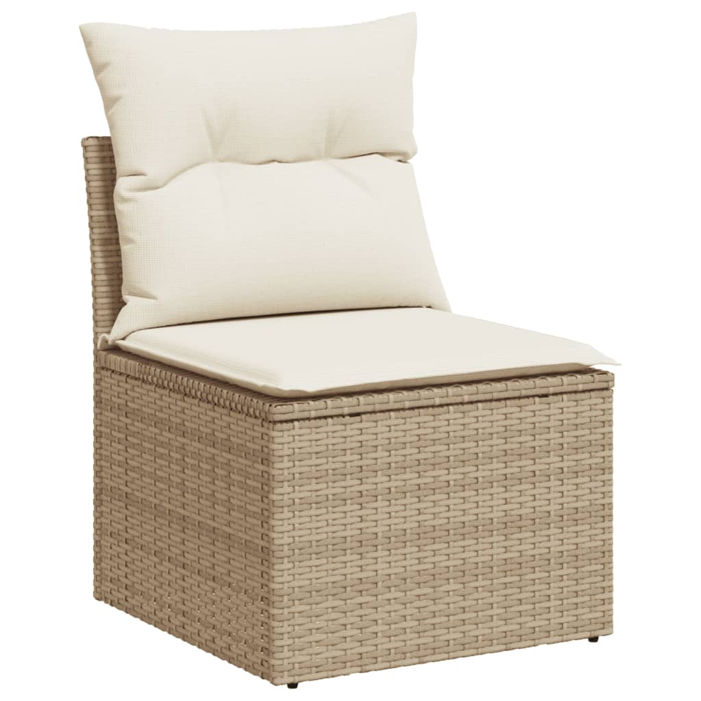 sofasæt til haven 11 dele med hynder polyrattan beige