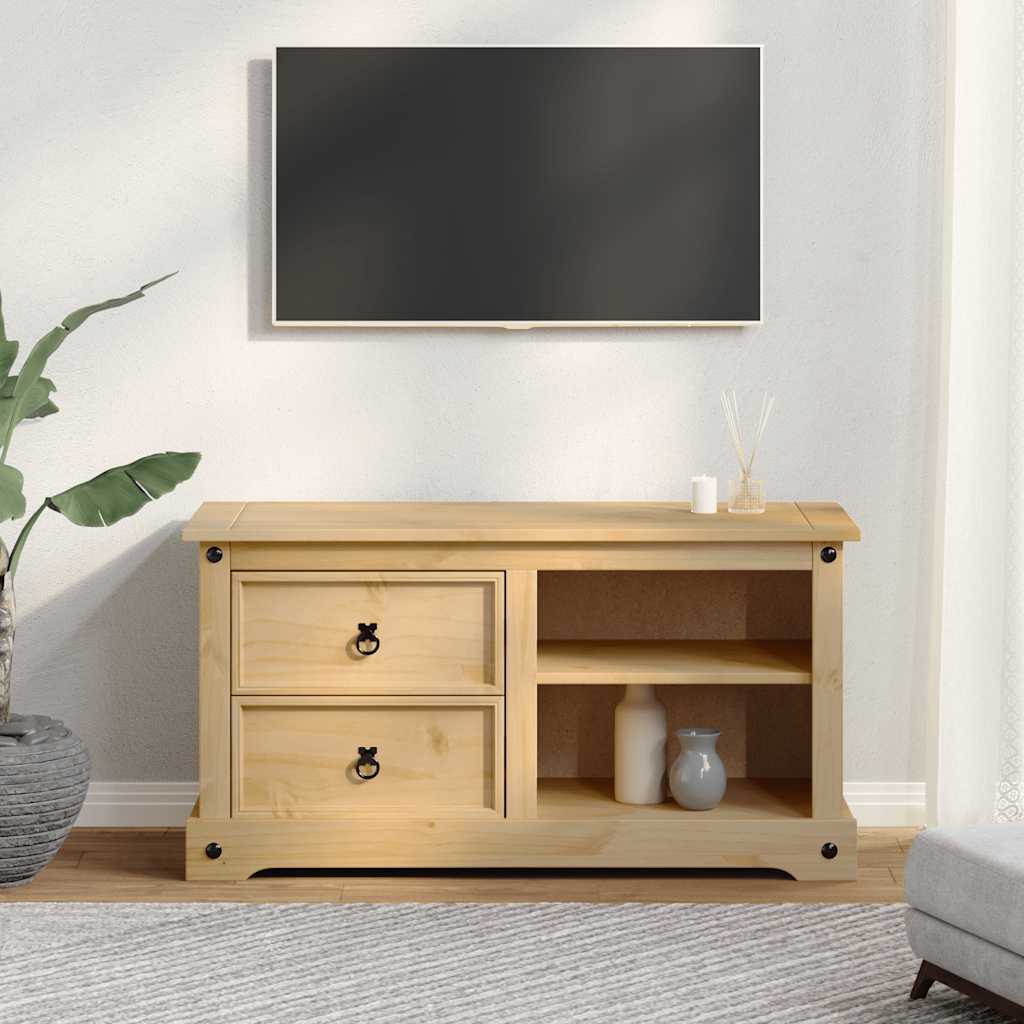 tv-bord Corona 100x40x52 cm massivt fyrretræ