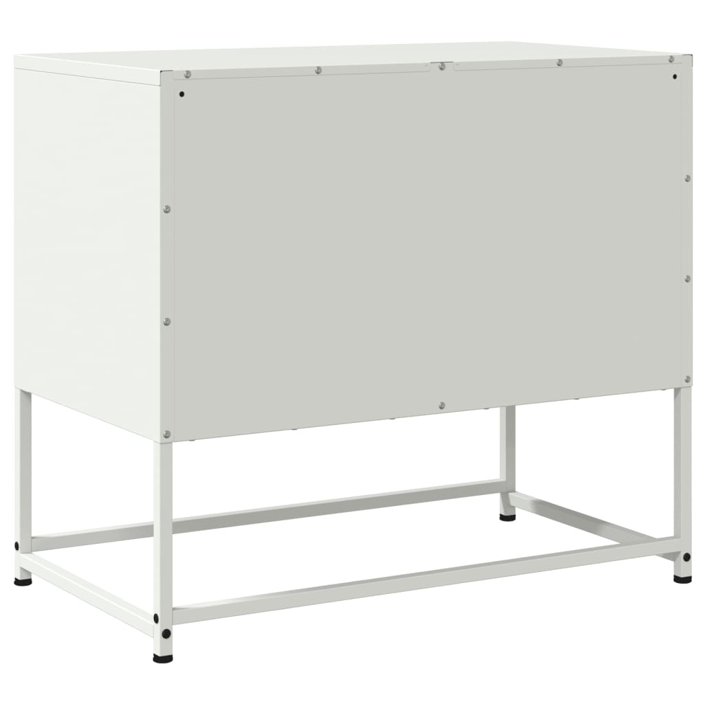 tv-bord 68,5x39x60,5 cm stål hvid