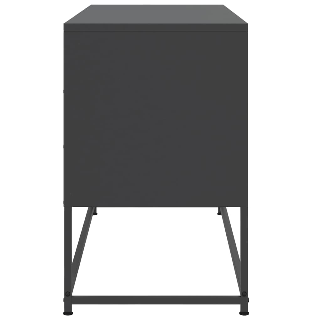 tv-bord 100,5x39x60,5 cm stål sort