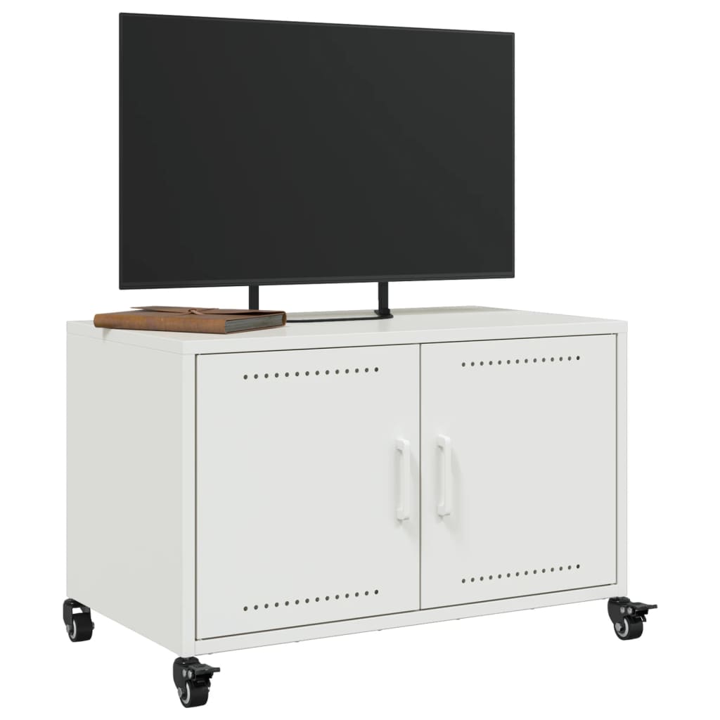 tv-bord 68x39x43,5 cm stål hvid