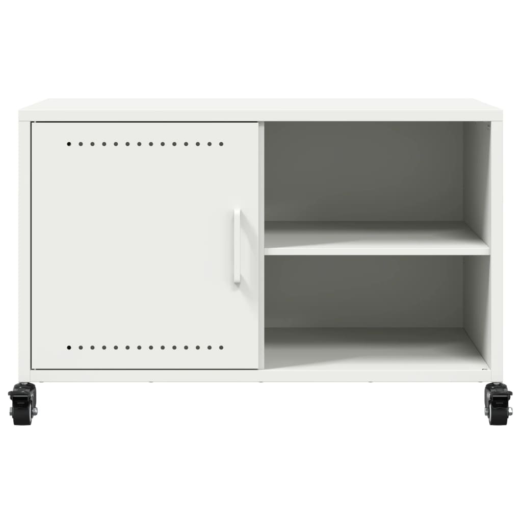 tv-bord 68x39x43,5 cm stål hvid