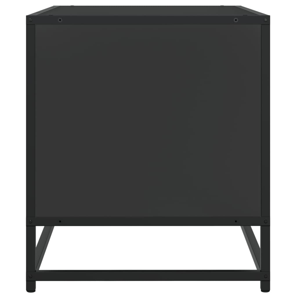 tv-bord 91x40x46 cm konstrueret træ og metal sort