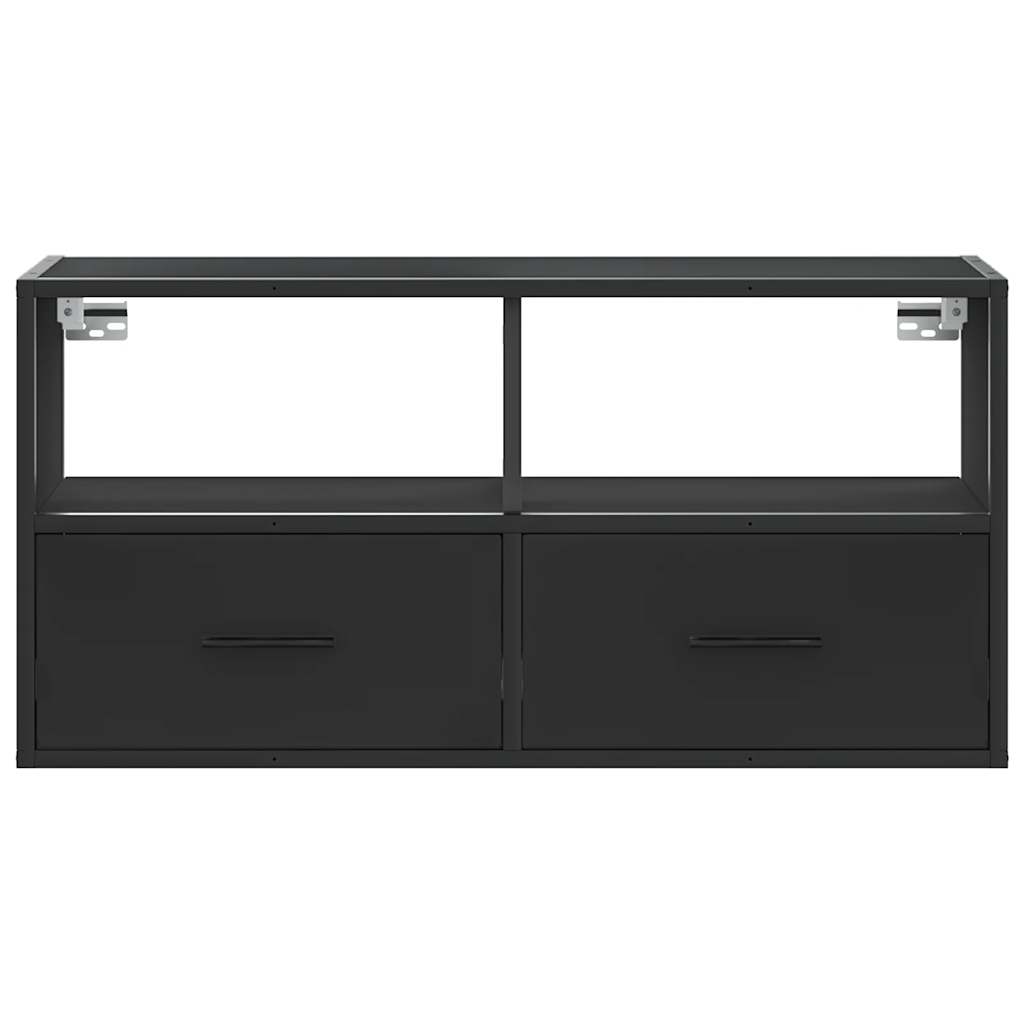 tv-bord 80x31x39,5 cm konstrueret træ og metal sort