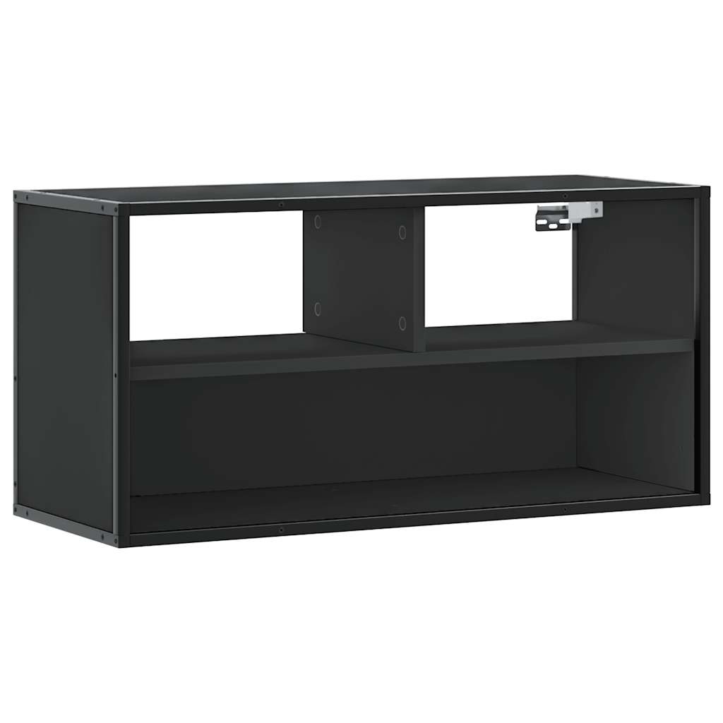 tv-bord 80x31x39,5 cm konstrueret træ og metal sort