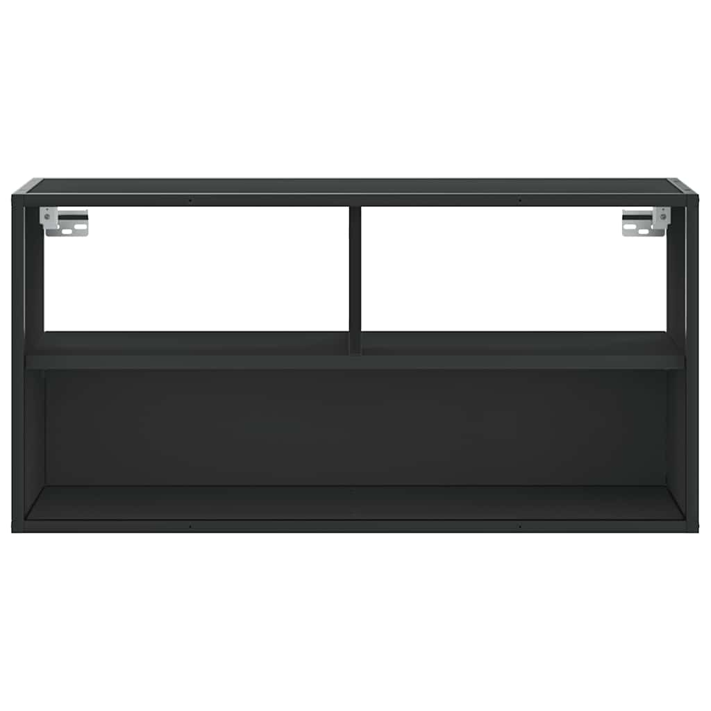 tv-bord 80x31x39,5 cm konstrueret træ og metal sort