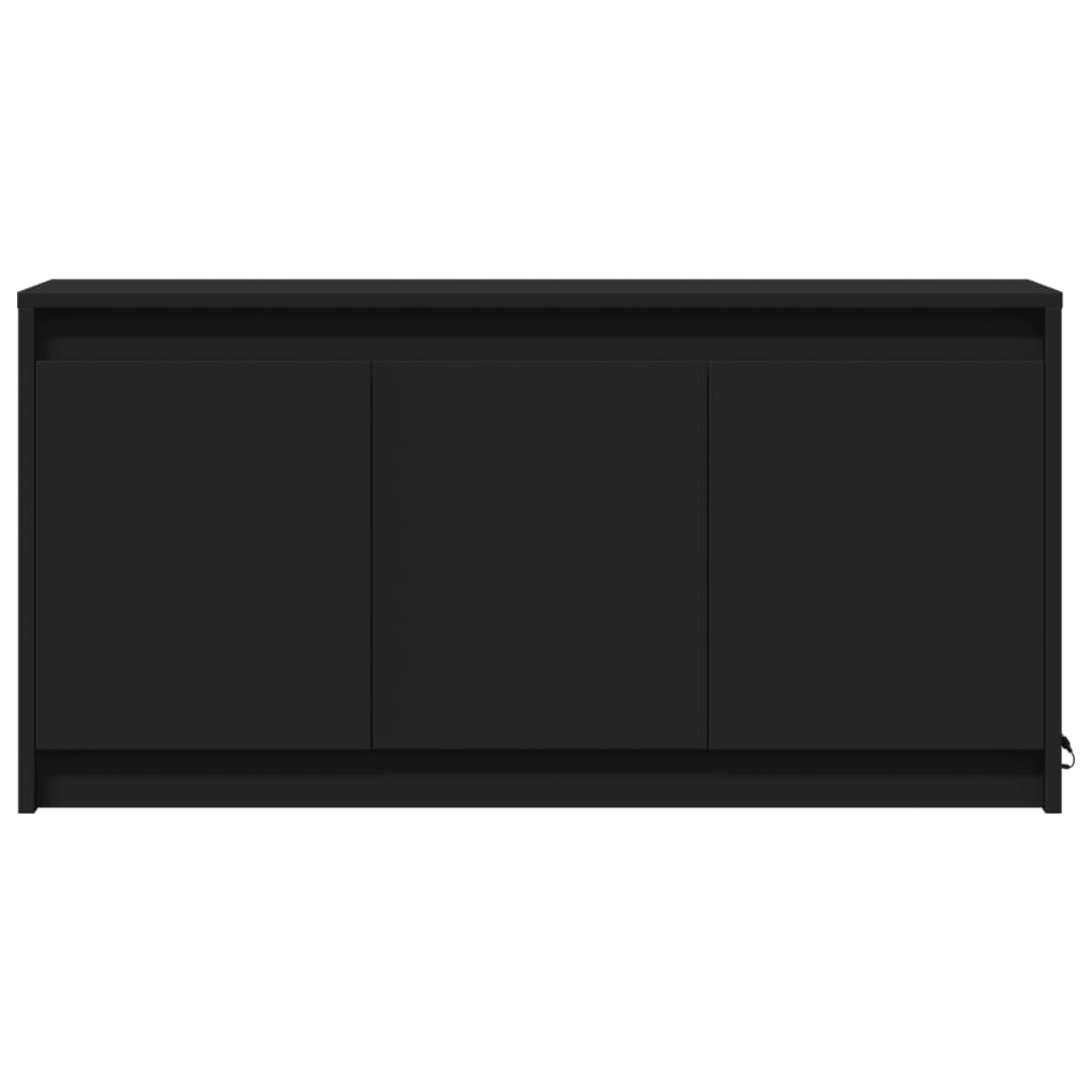 tv-bord med LED-lys 100x34x50 cm konstrueret træ sort