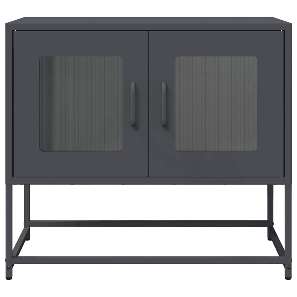 tv-bord 68x39x60,5 cm koldvalset stål antracitgrå