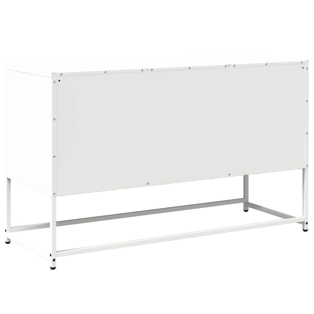 tv-bord 100,5x39x60,5 cm stål hvid