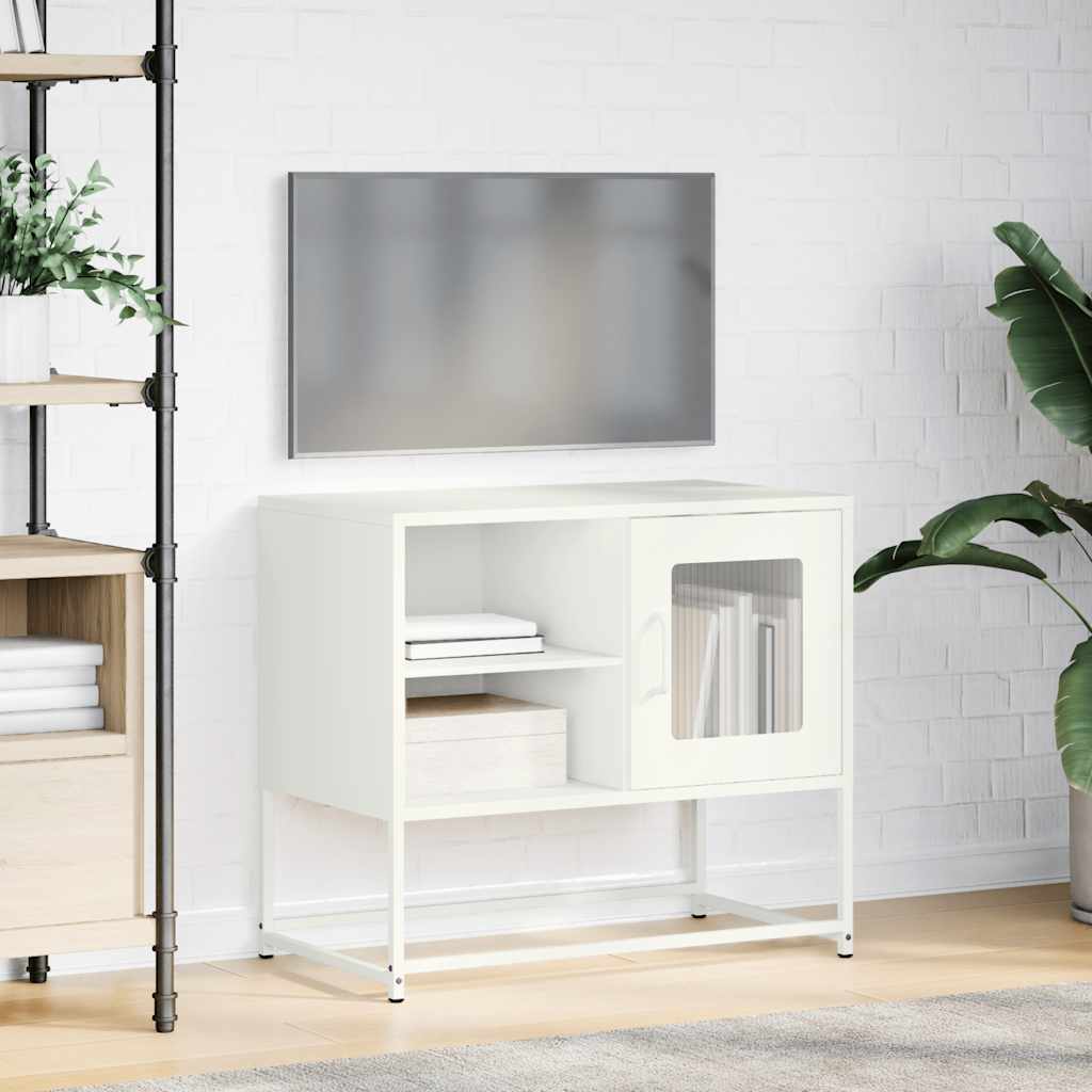 tv-bord 68x39x60,5 cm stål hvid