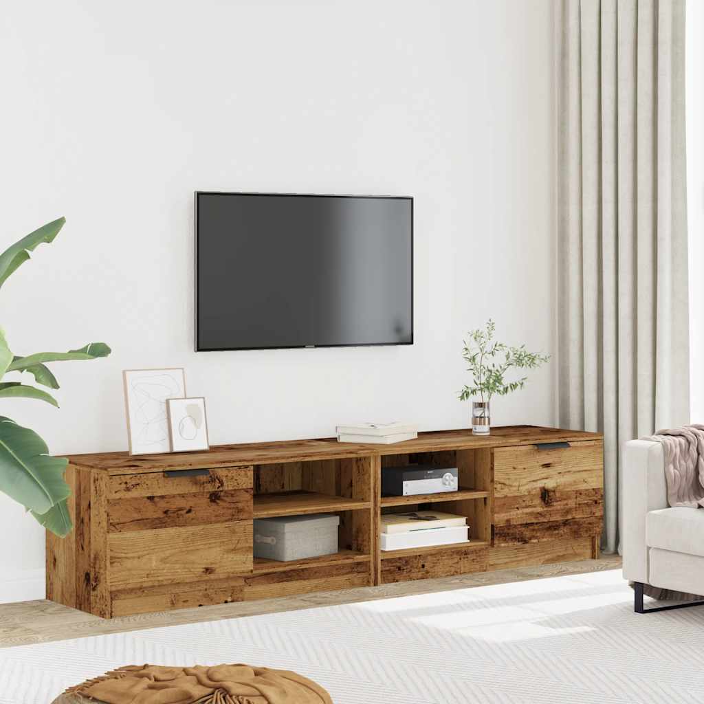 tv-borde 2 stk. 80x35x36,5 cm konstrueret træ gammelt trælook