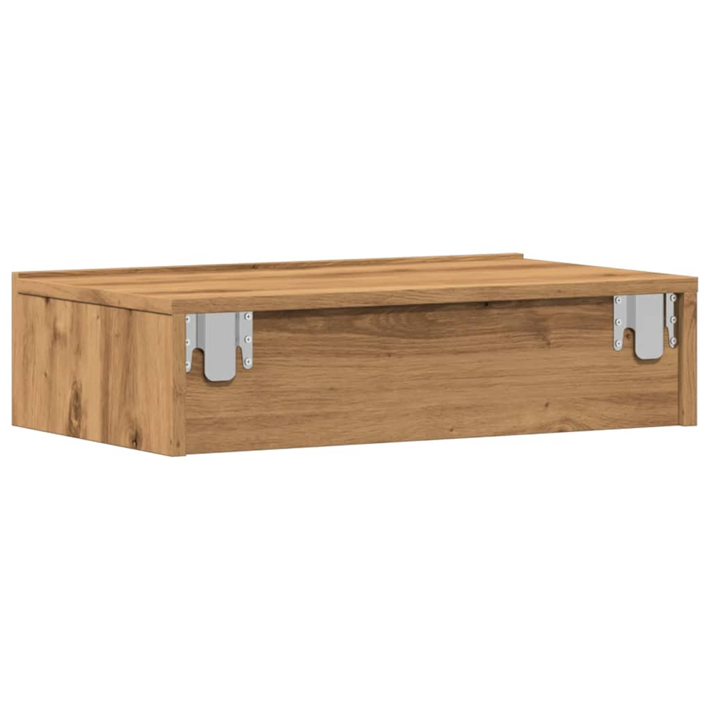 tv-borde 2 stk. med LED-lys 60x35x15,5 cm kunsteg