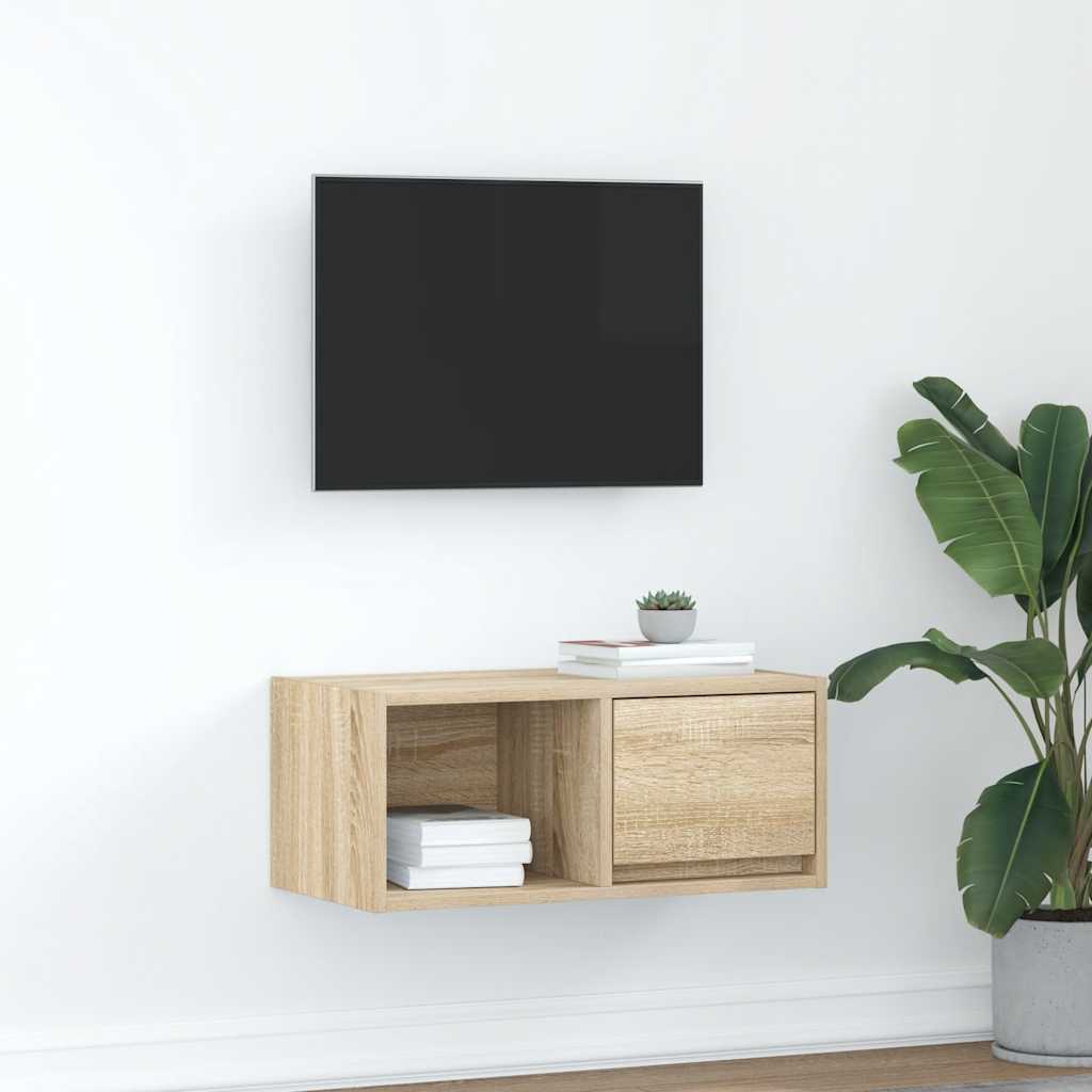 tv-bord 60x31x25,5 cm konstrueret træ sonoma-eg