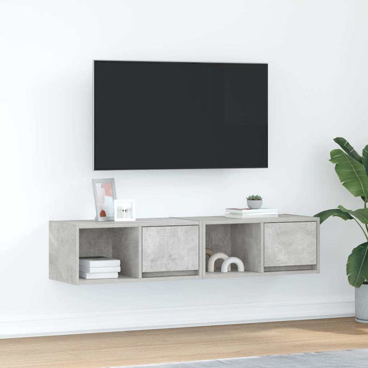 tv-borde 2 stk. 60x31x25,5 cm konstrueret træ betongrå