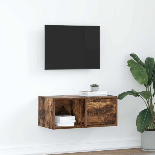 tv-bord 60x31x25,5 cm konstrueret træ røget egetræsfarve