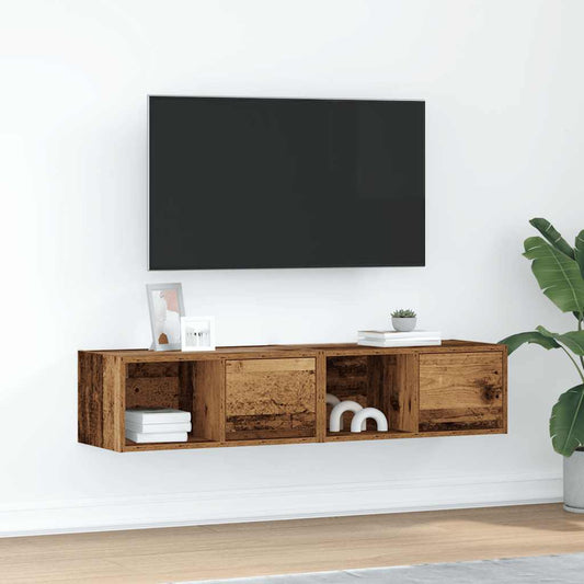 tv-borde 2 stk. 60x31x25,5 cm konstrueret træ gammelt trælook