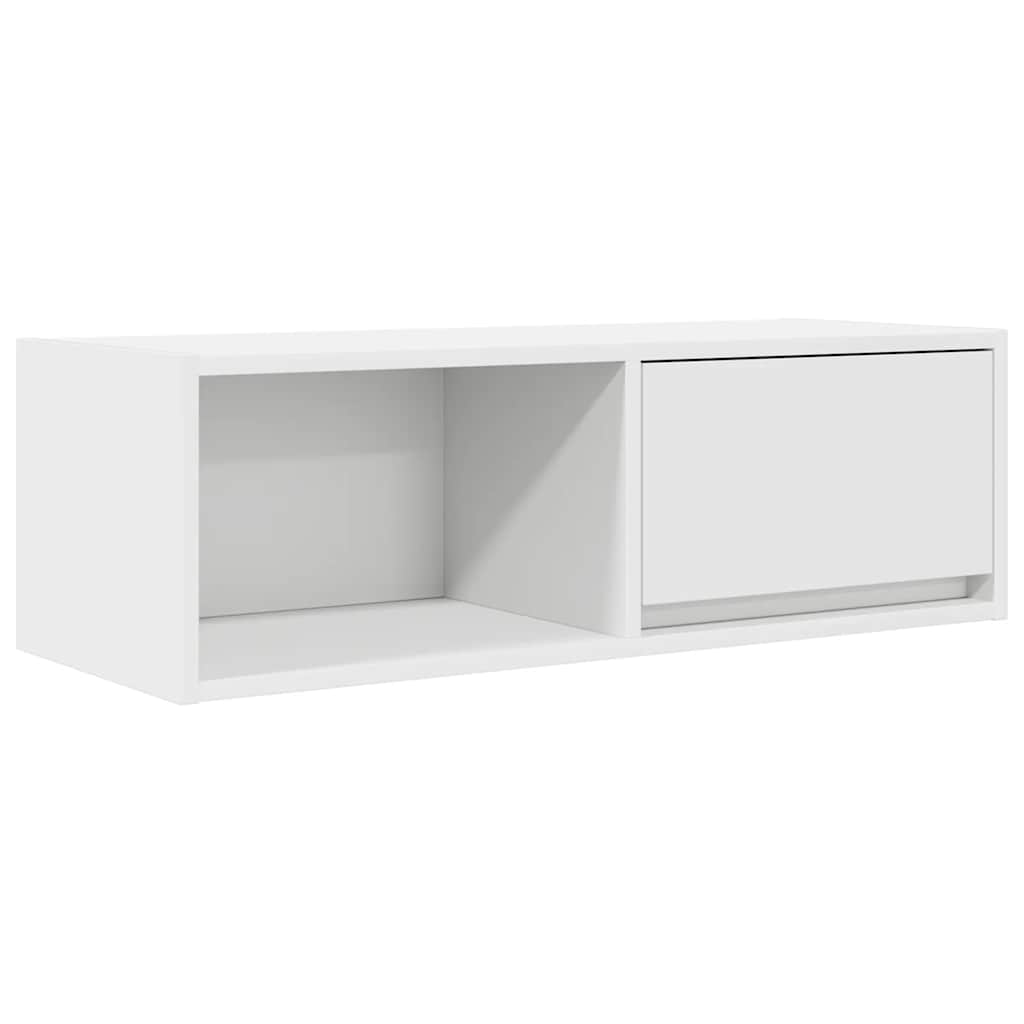 tv-bord 80x31x25,5 cm konstrueret træ hvid