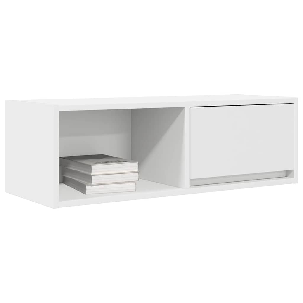 tv-borde 2 stk. 80x31x25,5 cm konstrueret træ hvid