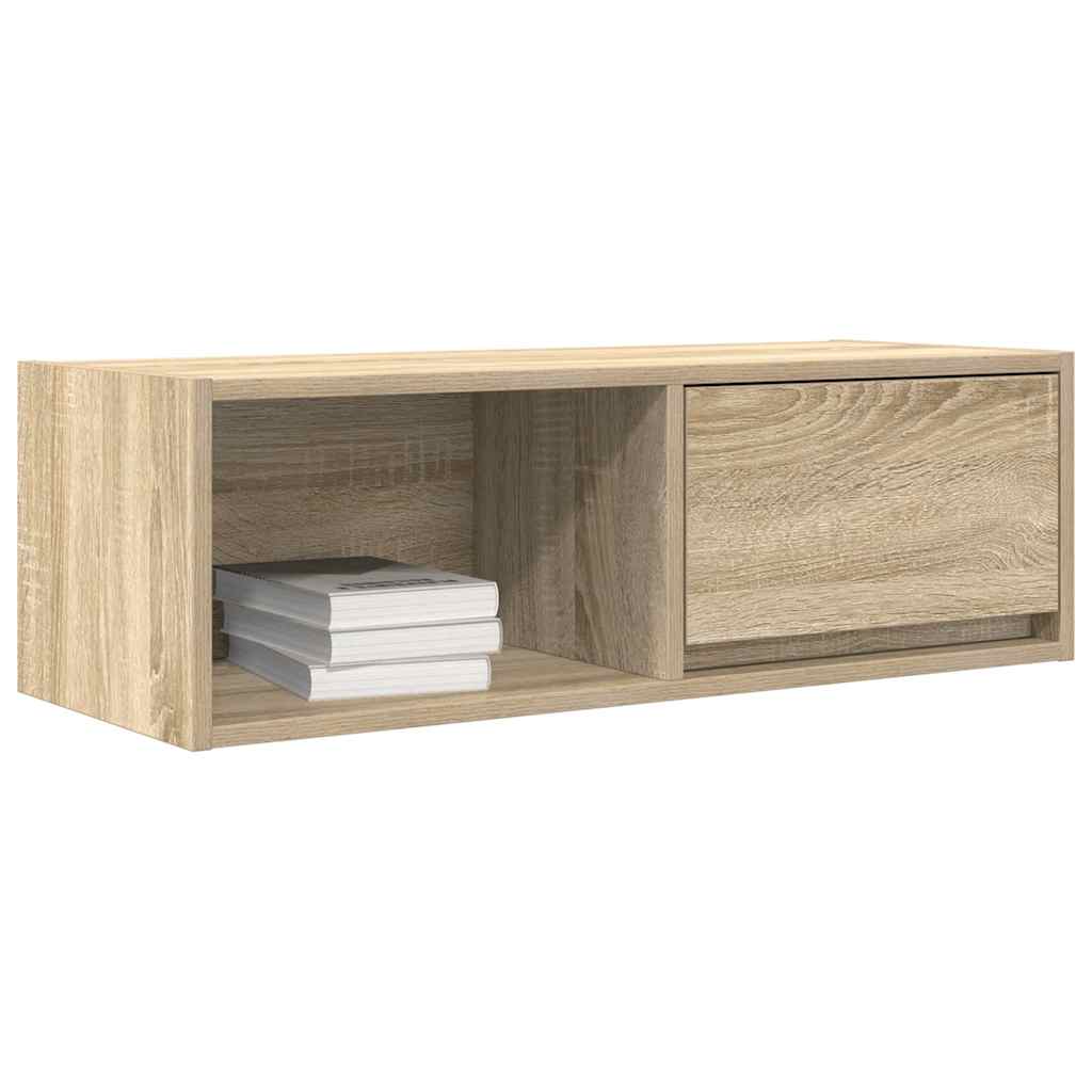 tv-bord 80x31x25,5 cm konstrueret træ sonoma-eg