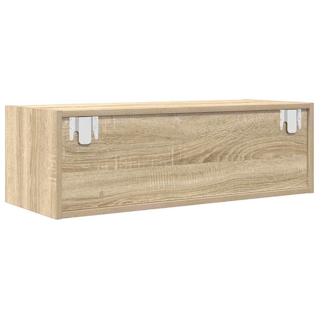 tv-bord 80x31x25,5 cm konstrueret træ sonoma-eg