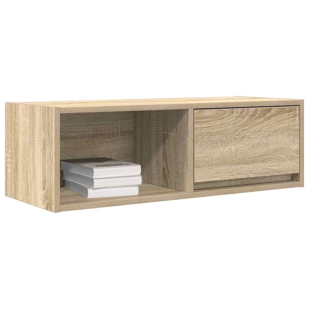 tv-borde 2 stk. 80x31x25,5 cm konstrueret træ sonoma-eg