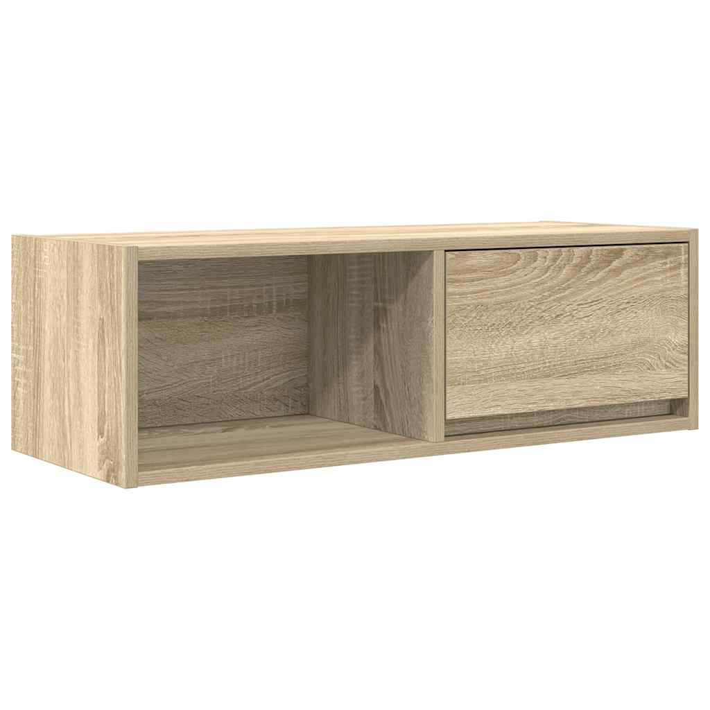 tv-borde 2 stk. 80x31x25,5 cm konstrueret træ sonoma-eg